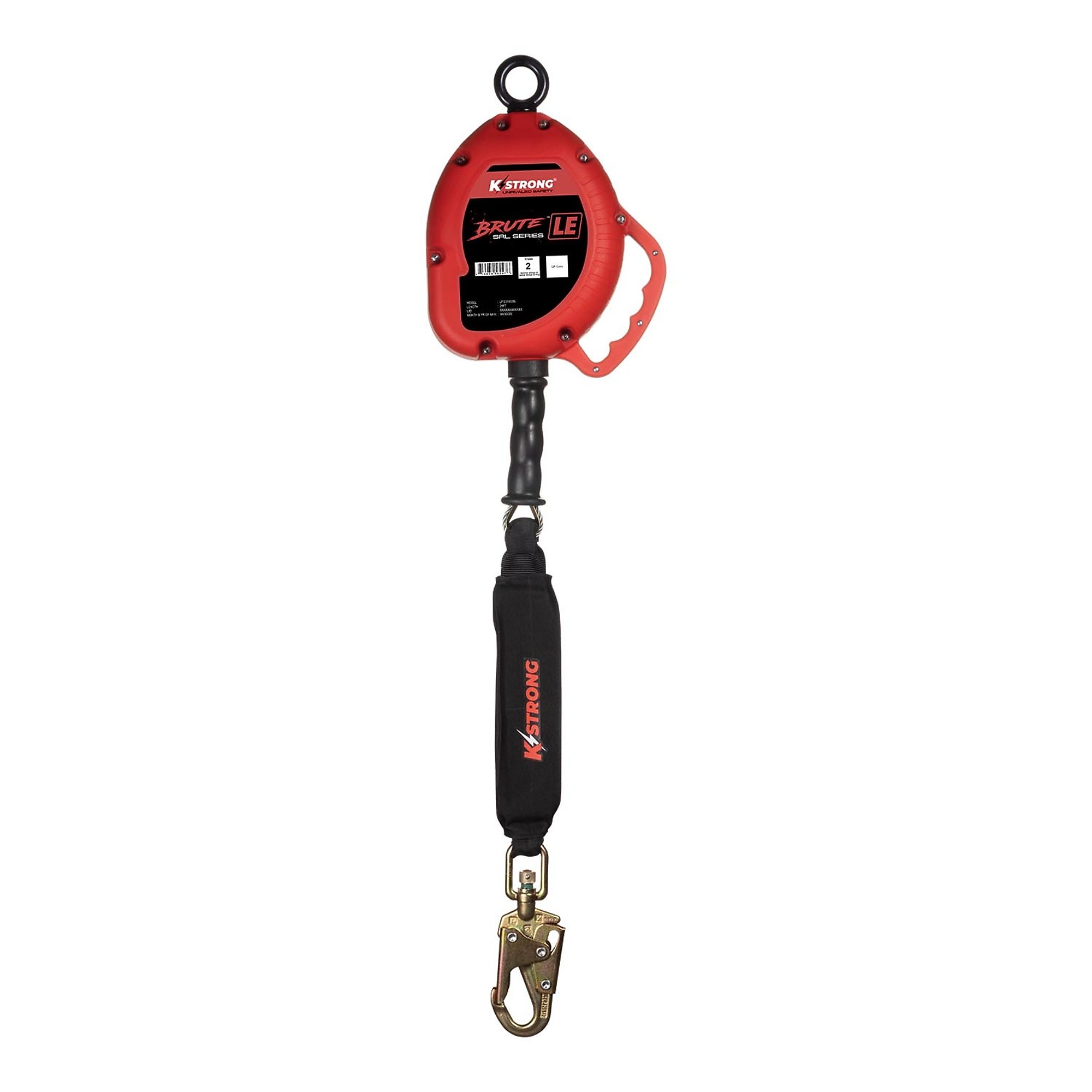 KStrong Brute Leading Edge Cable SRL — 25ft., Swivel Snap Hook, 310-Lb. Capacity, Includes Installation Carabiner and Tagline, Model# UFS310025L